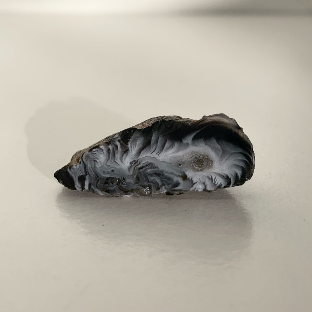 Agate geode stone sliced crystal
